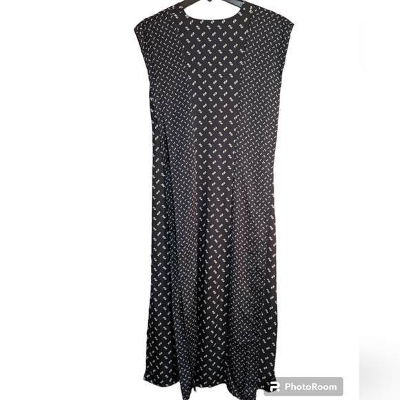 THEORY V-Neck Ruffle Midi Silk Dress Size P NWT - Picture 8 of 12